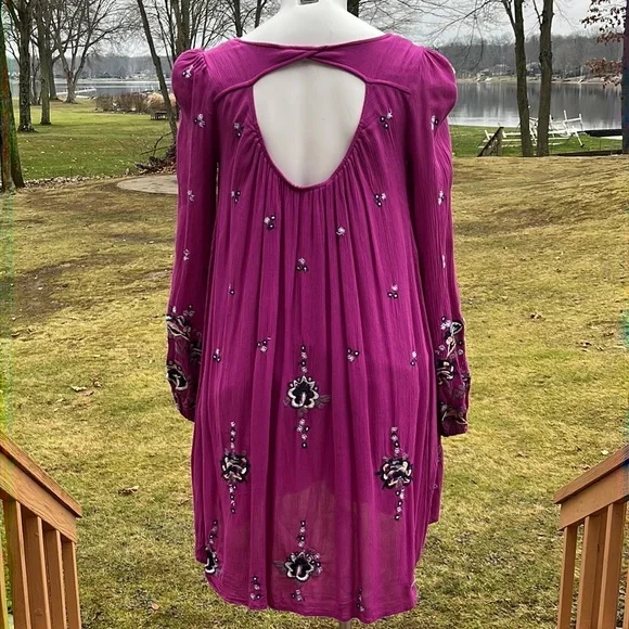 Free People embroidered boho dress S-M - Picture 3 of 9